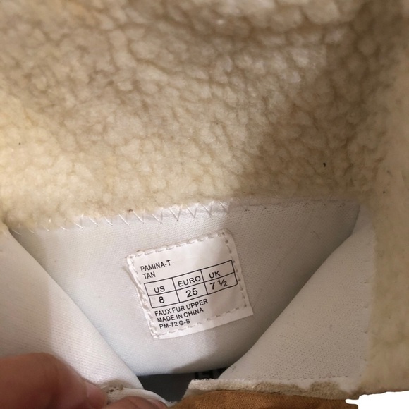 𝅺MICHAEL Kors Tan Cream Boots Girls Zipper Tassel US 8 - Picture 5 of 5